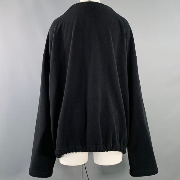 MARIE ADAM-LEENAERDT Size S Black Fleece 1/4 Zip Jacket - Picture 3 of 6